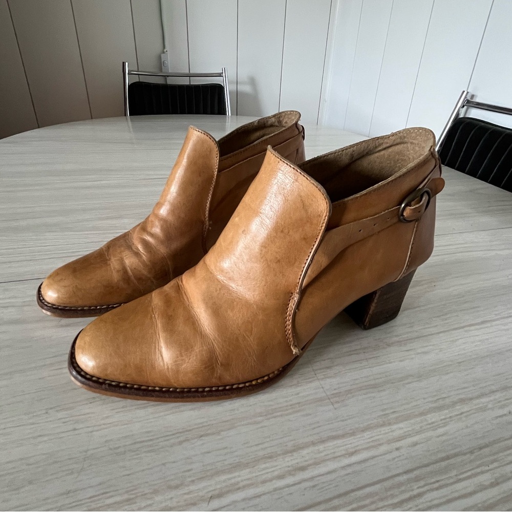 Tan Leather Lavorazione Artigiana Ankle Boots